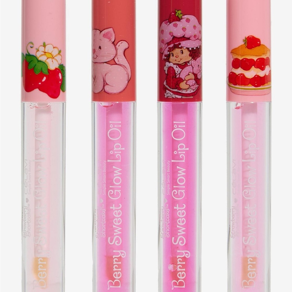 Célavi Strawberry Shortcake Berry Sweet Glow Lip Oil Set - Picture 3 of 7